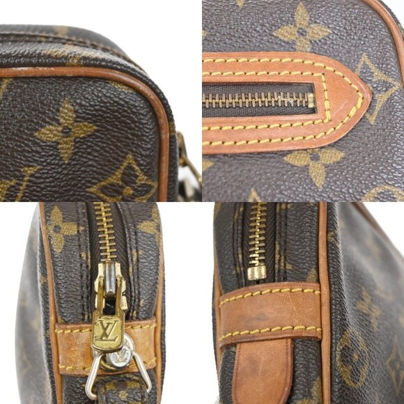 LOUIS VUITTON Marly Dragonne GM Clutch Hand Bag Monogram Brown - Picture 9 of 15